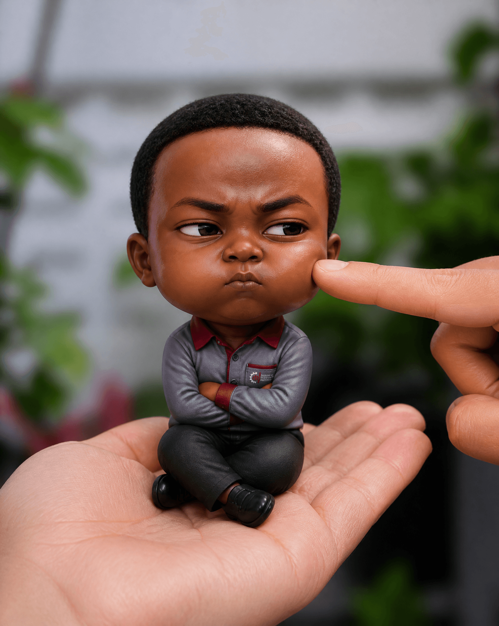 A mini chibi version of the character in the uploaded image,