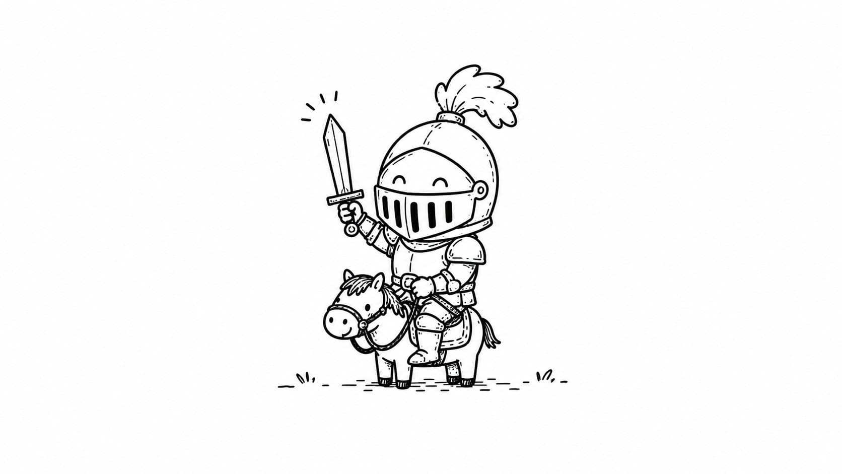 Minimal hand-drawn doodle illustration of [subject], simple 