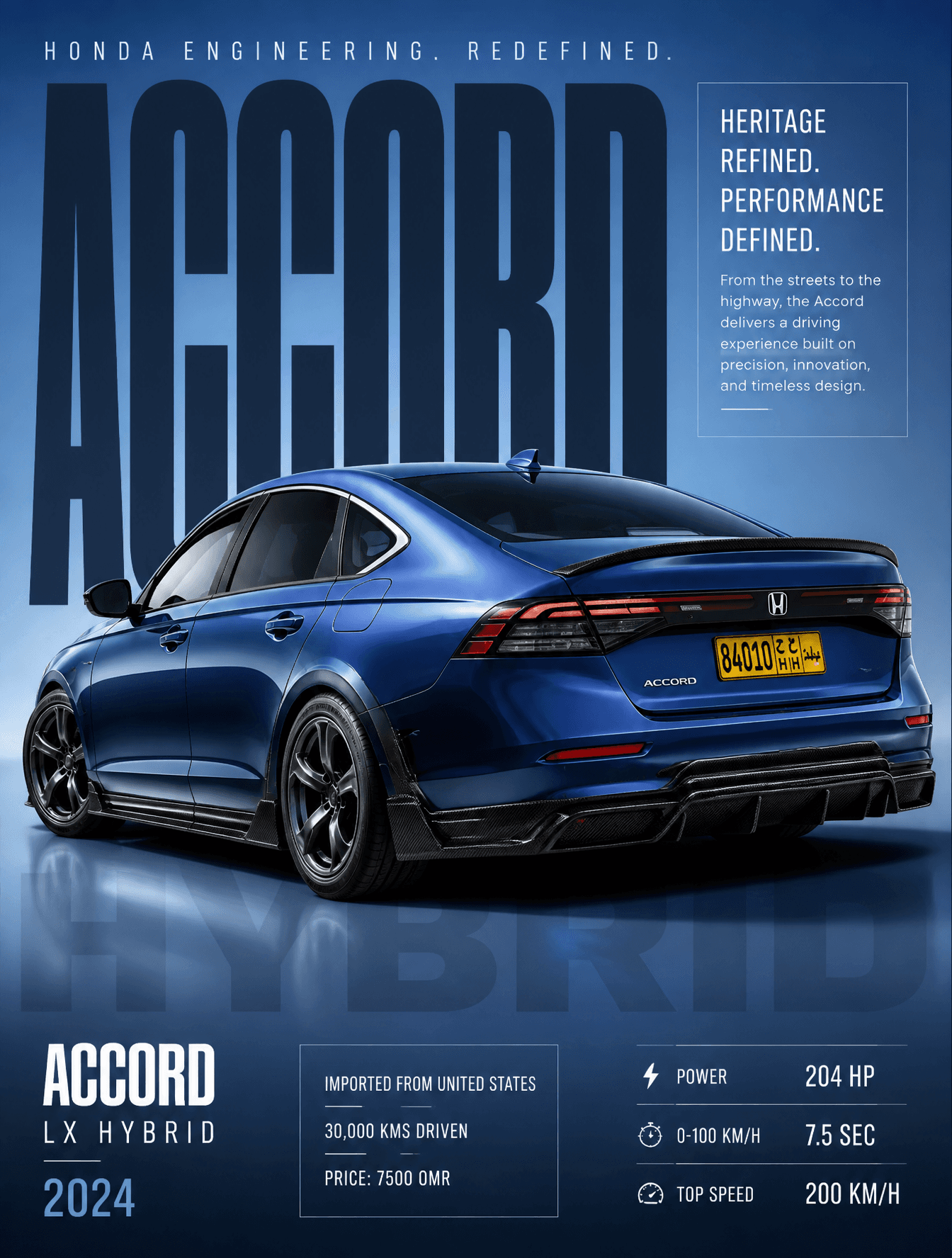 Honda Accord 2024, Fast and Furious inspired aesthetic, prem