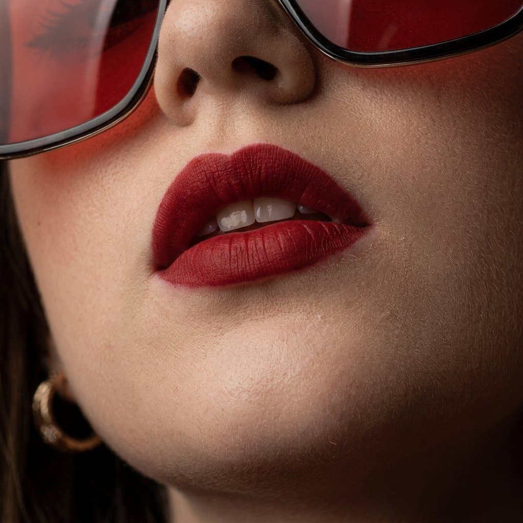 High-fashion beauty portrait of young woman with sleek cente
