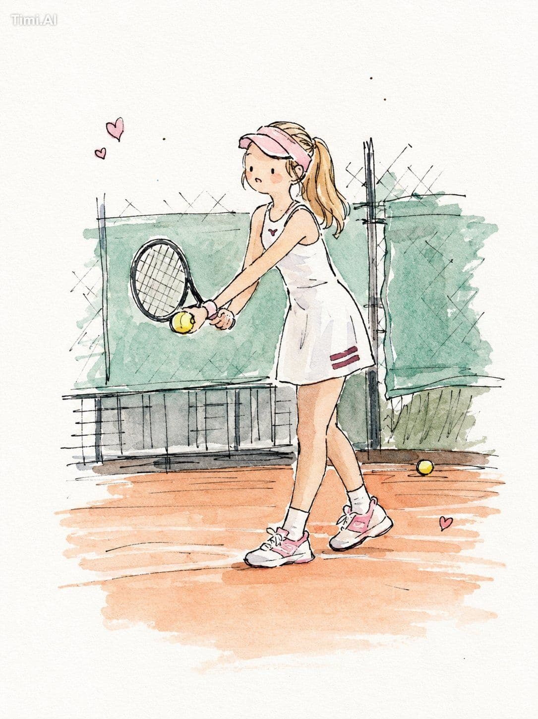 Transform the image into a charming minimalist hand-drawn do