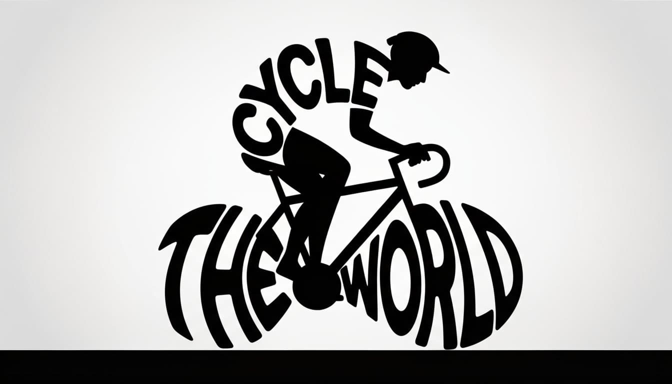 Instead of the phrase ‘Riding Bicycle’ cleverly used in the