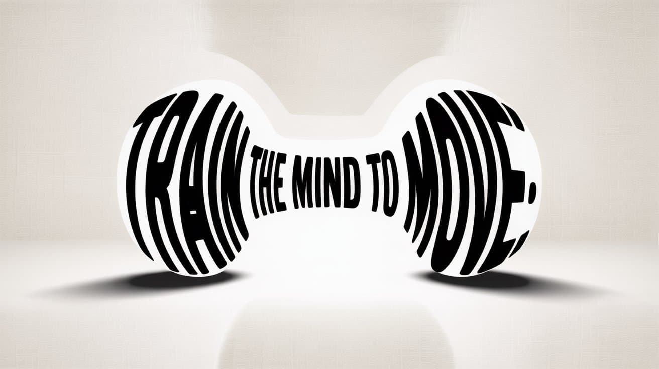“Train the mind to move.” — creative typographic design uses