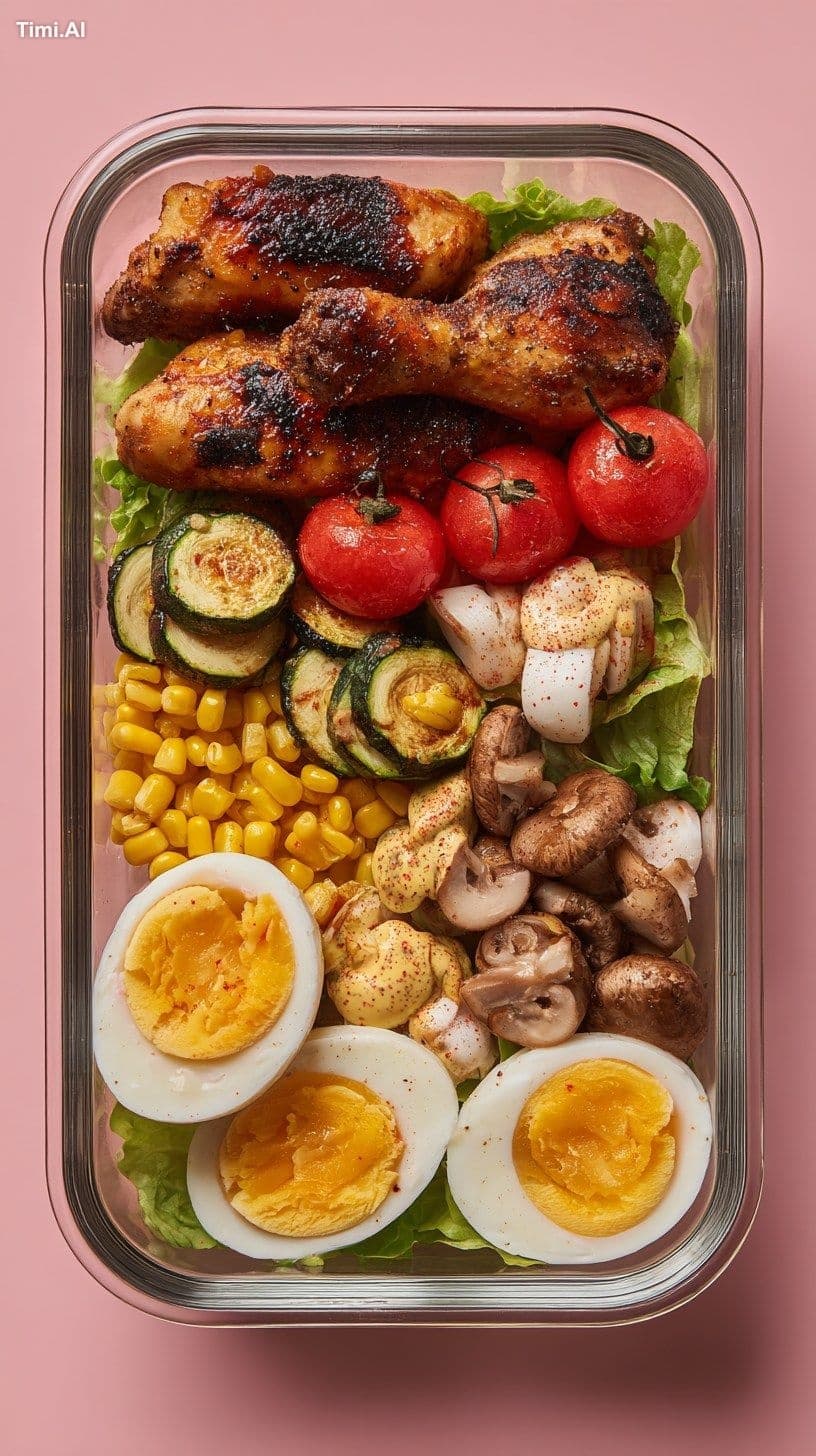 A horizontal rectangular lunchbox-style glass container cont