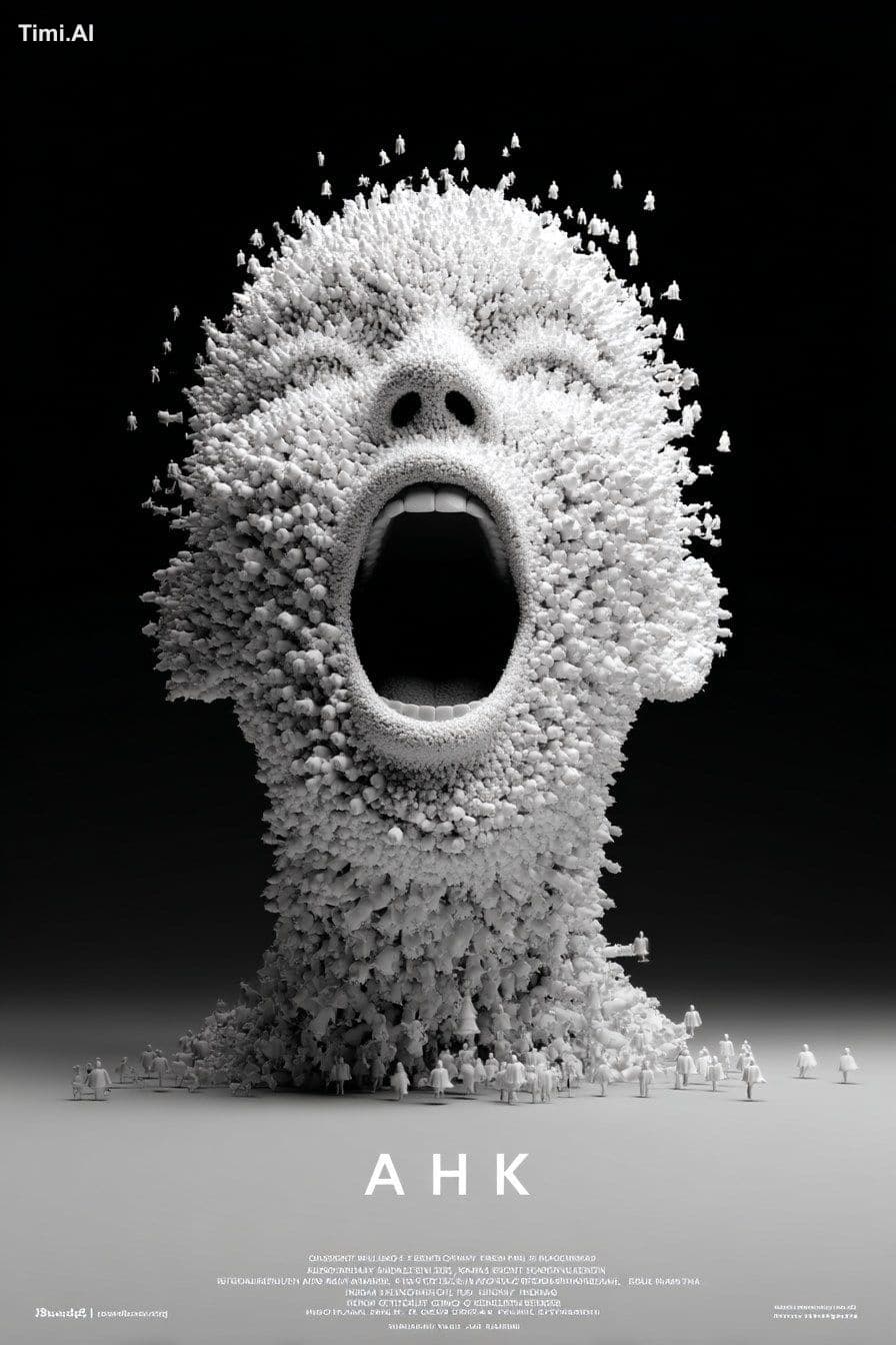 Minimalistic Surrealistic black and white, broken, We are no