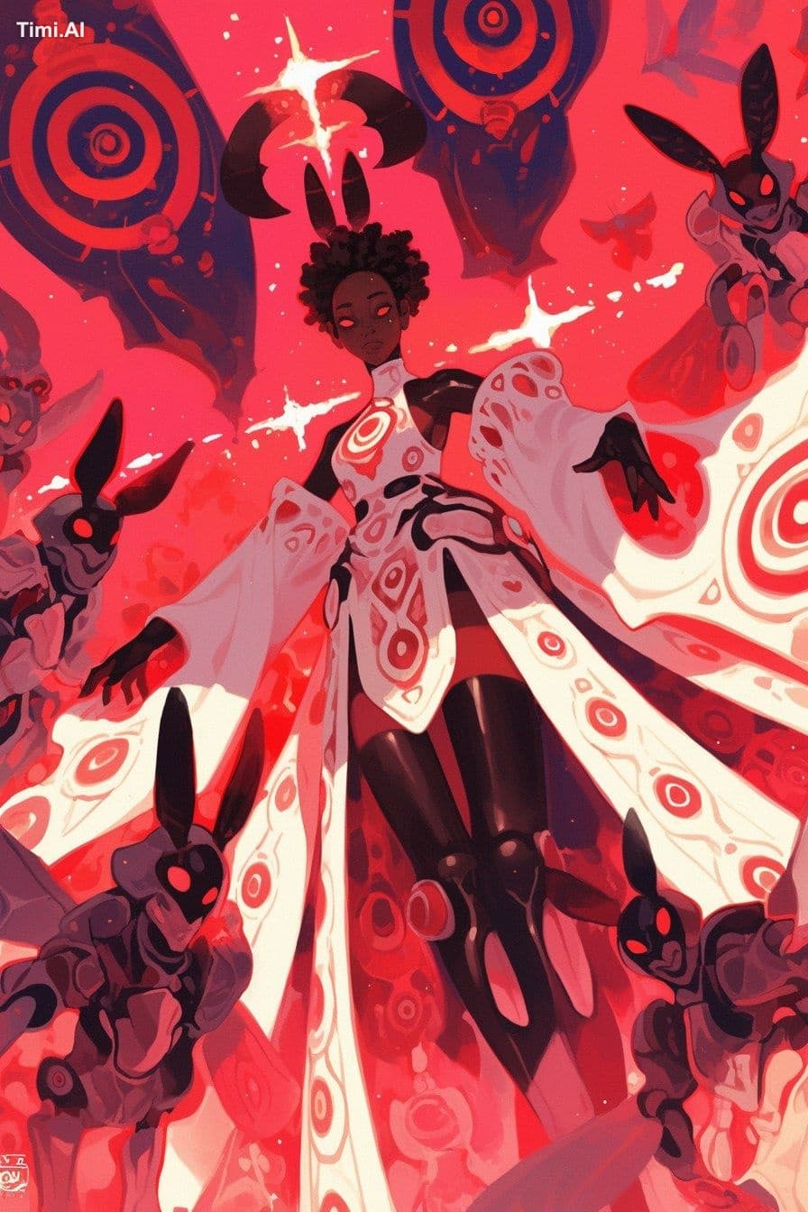 intergalactic moth witch ascends into hell’s Mars moon where