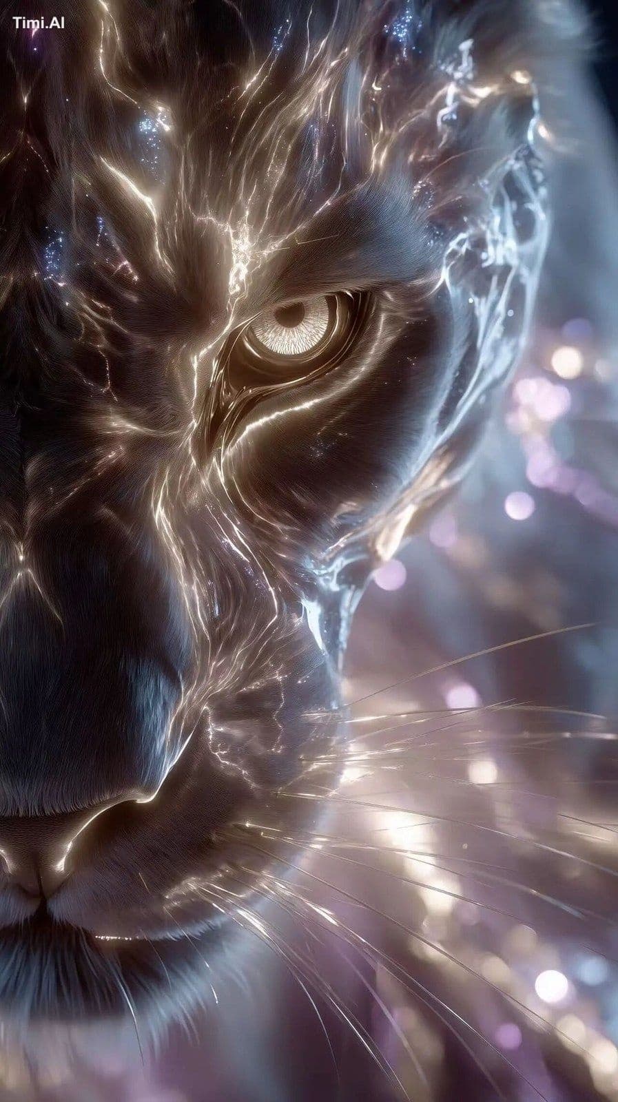 The Solar lion. A magnificent griffin with molten-gold fur a