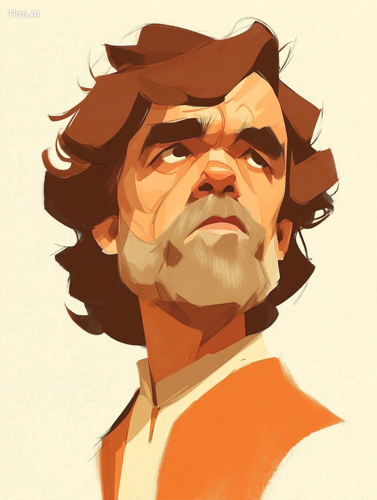 a man portrait with line stylized art style --ar 3:4 --raw -