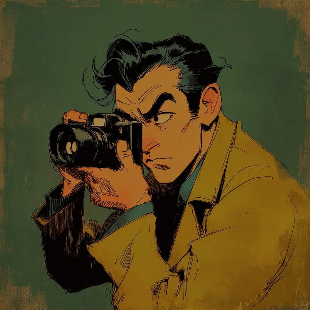 Take a look at this retro noir romantic sketch style:
--sre