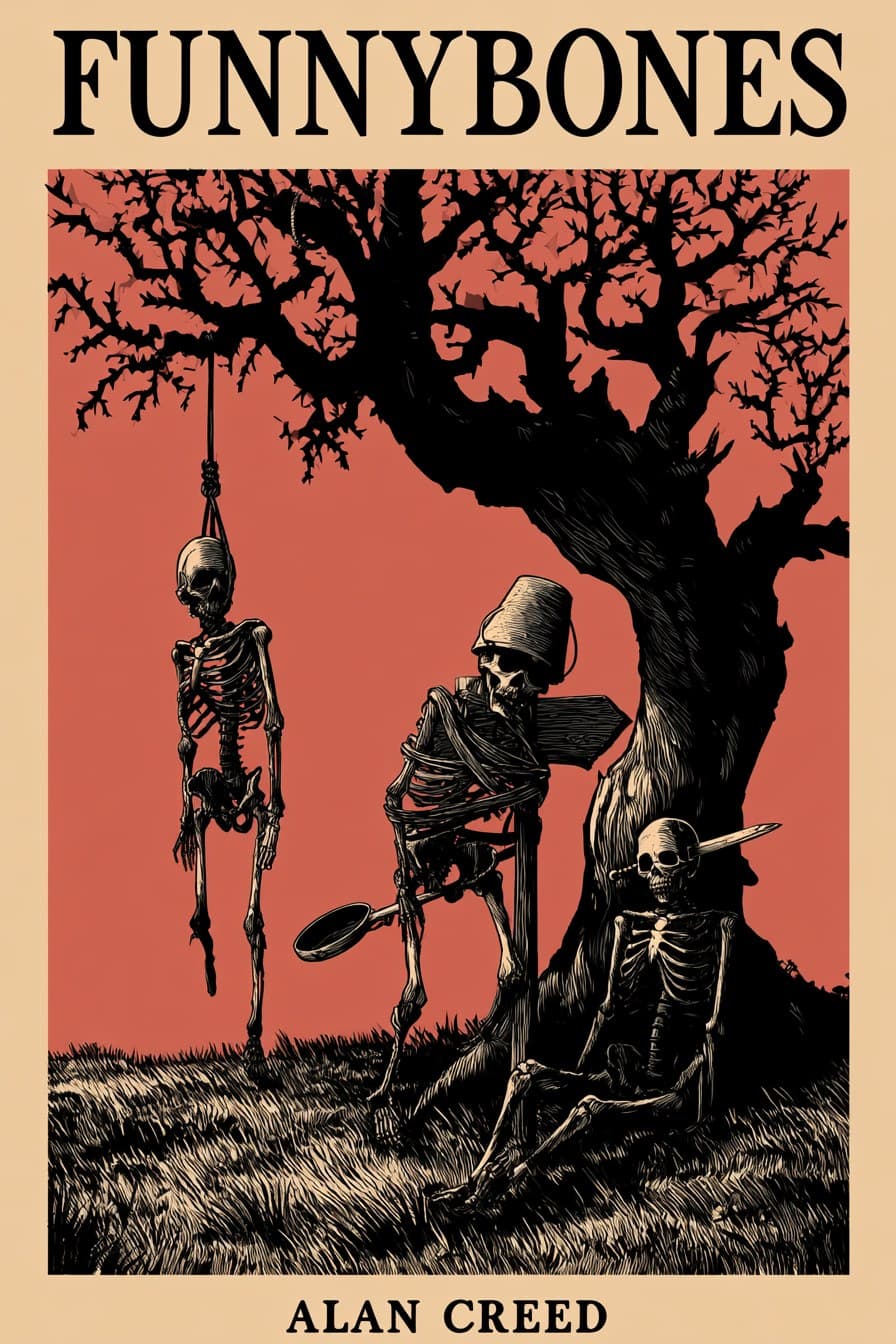 an image silhouette illustration, folk-horror aesthetic, woo