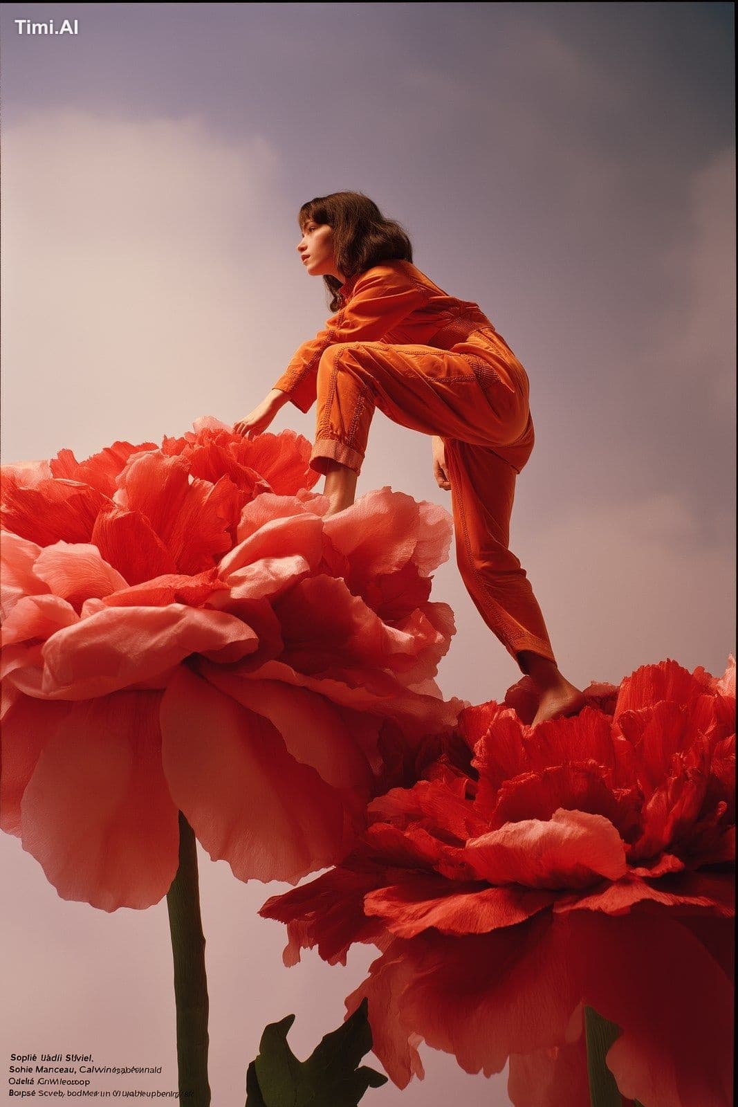 A photograph of an advertisement for "Sophie Marceau, Calvin