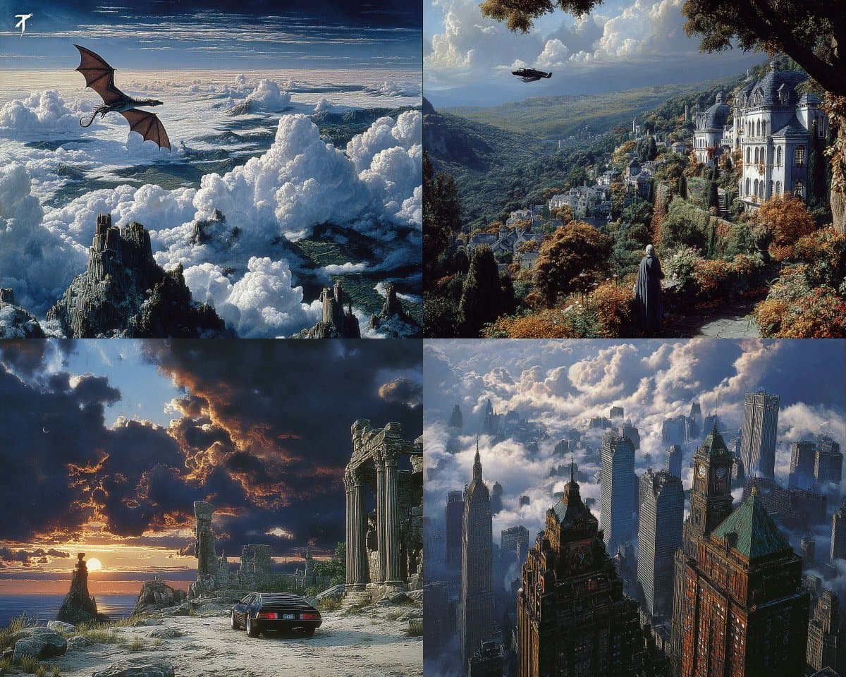 This SREF nails a cinematic anime look with epic scale, soft
