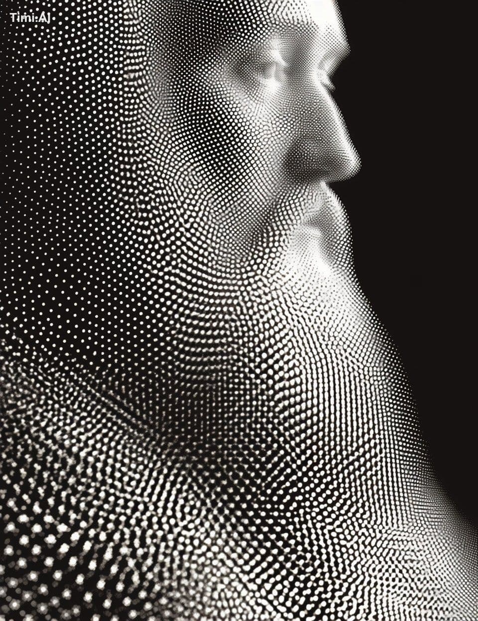 Chiaroscuro halftone portrait of Henry XVIII. The mix of top