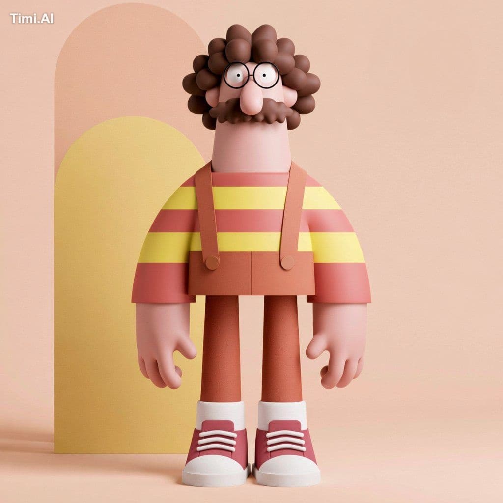 This Midjourney style embraces a modern soft 3D aesthetic bu
