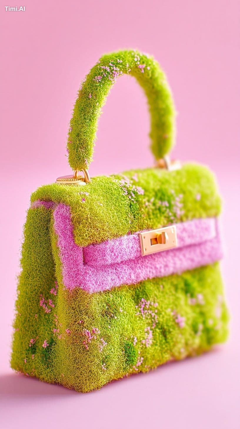 fashion photography, advertising style, women's handbag cove