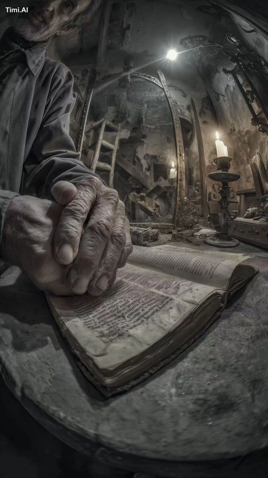 GoPro view from the perspective of an alchemist in a late me
