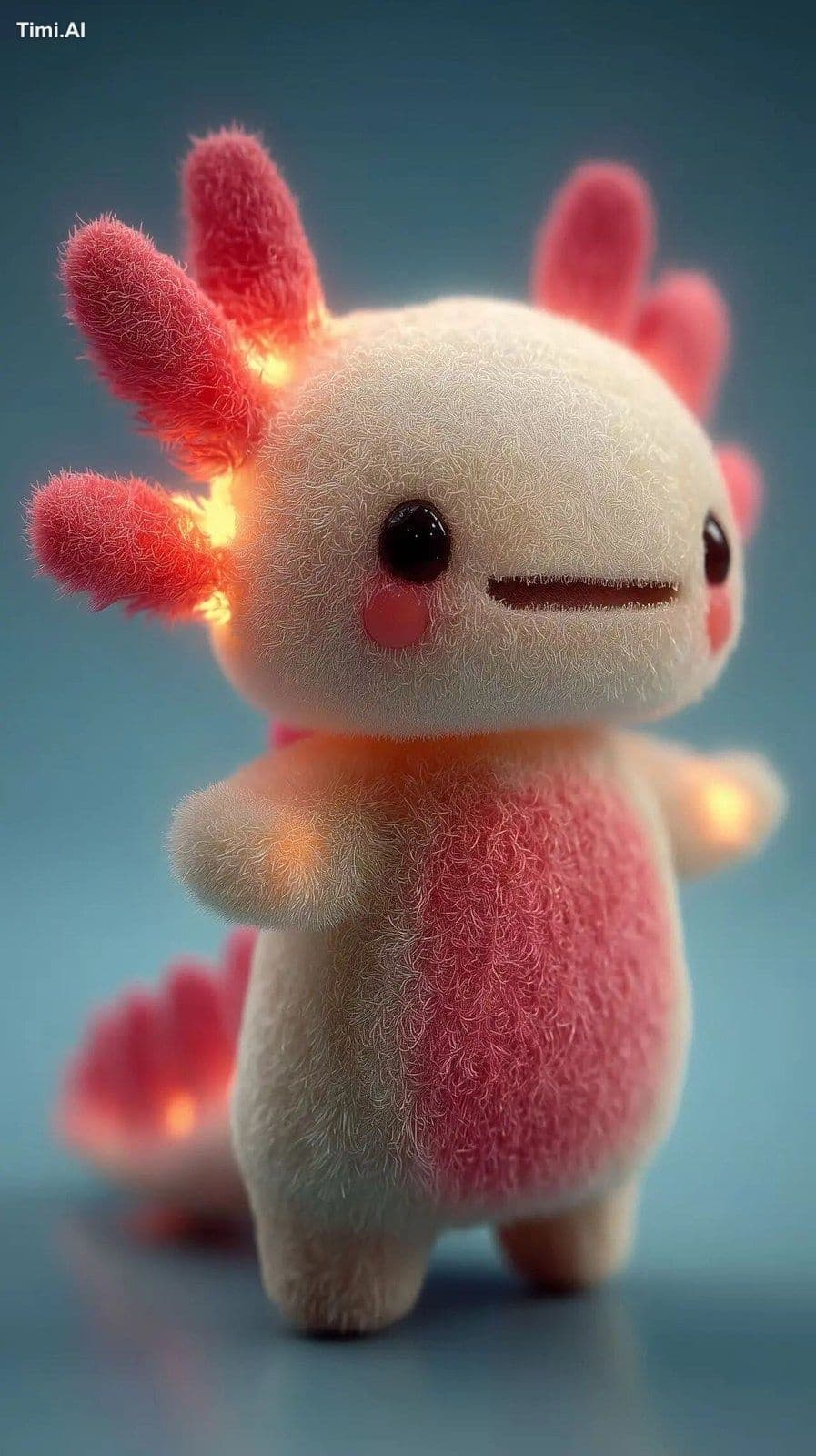 axolotl, cute, 3D animation --chaos 35 --ar 9:16 --raw --sty