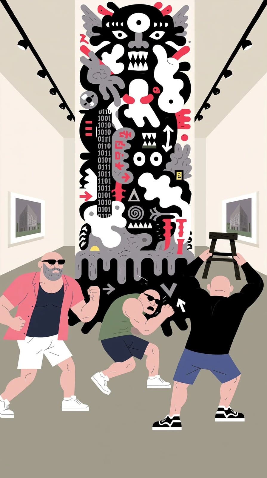 Vertical 9:16, clean flat vector digital illustration. Moder
