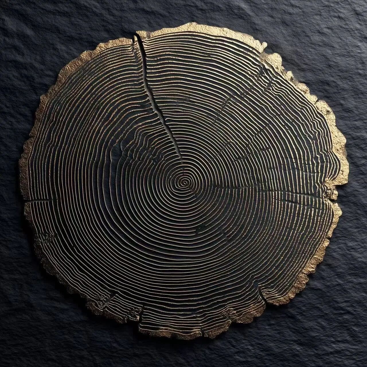 detailed artistic rendering of tree rings symbolizing wisdom