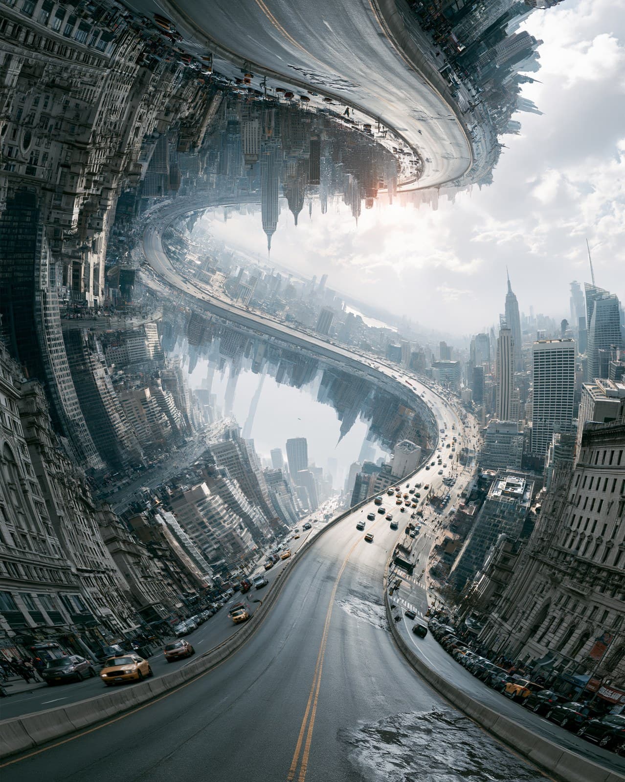 current_weather in a gravity-defying city_name. The asphalt