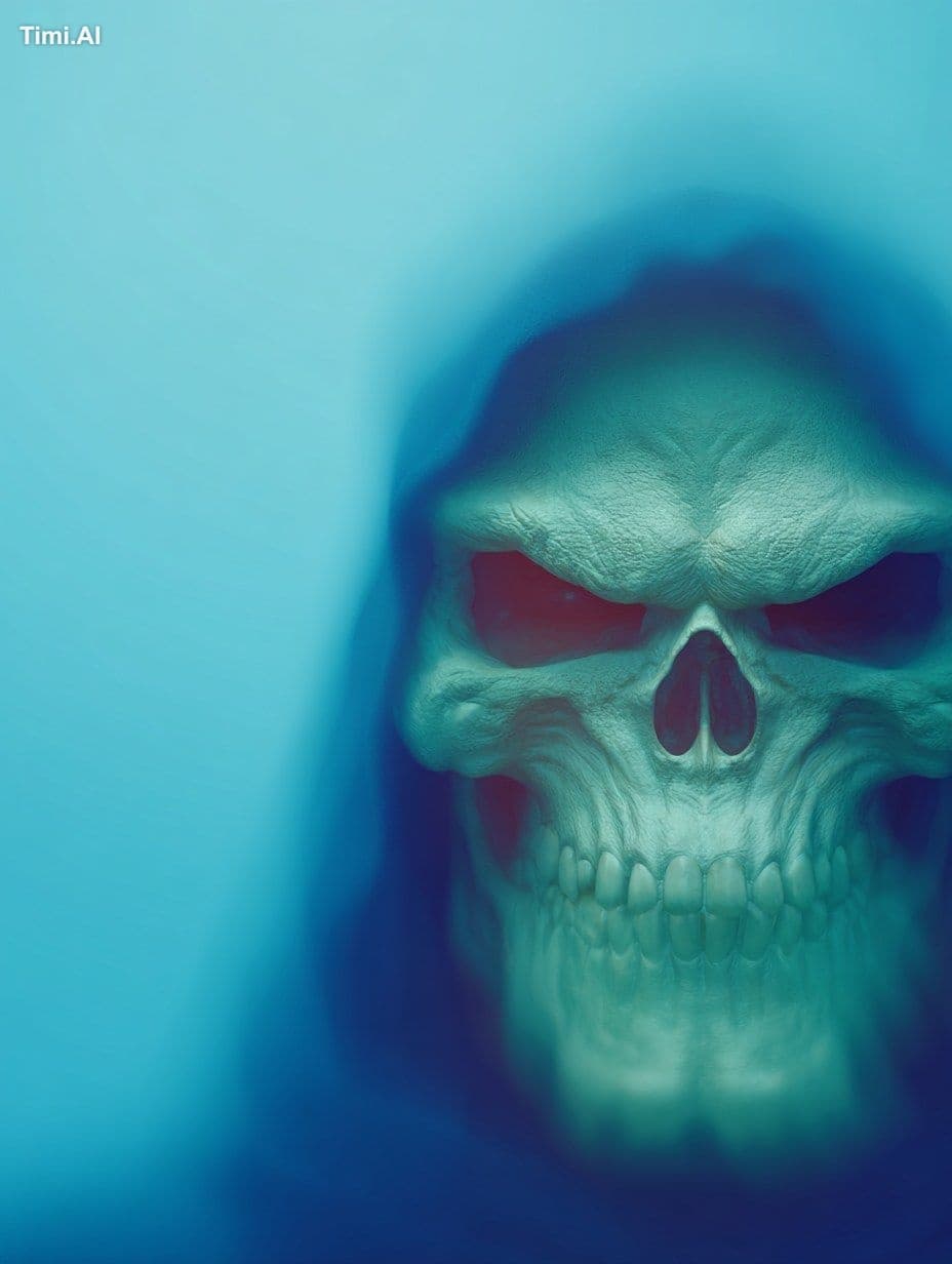 Skeletor from He-Man, evil and forbidding, he is tired of be