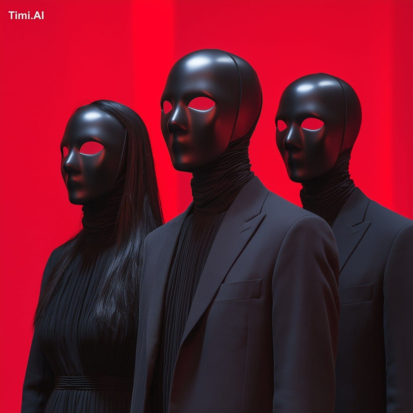 An electronic band consisting of two men and one woman, they