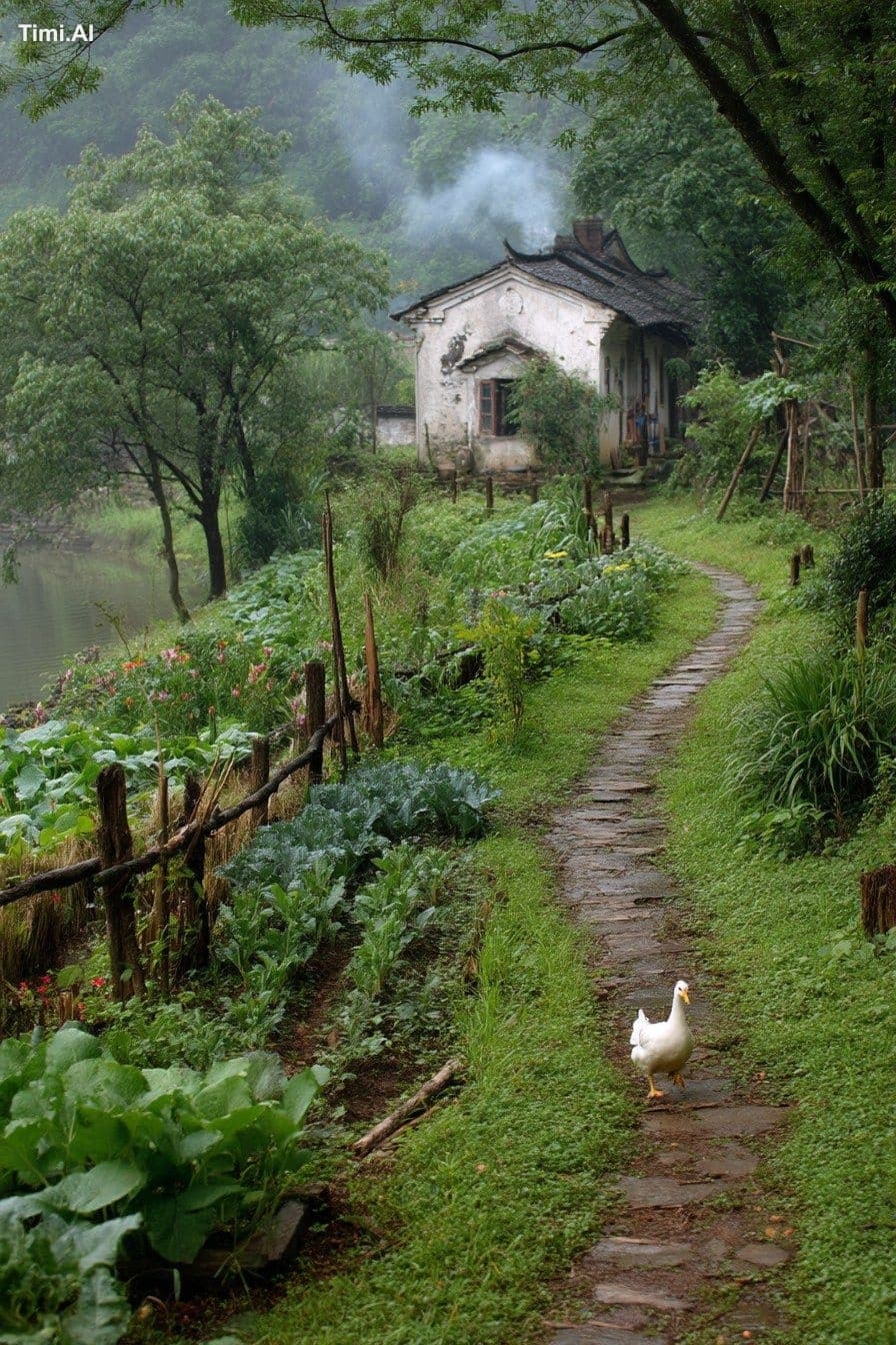 In rural China, After the spring rain, There is an old count