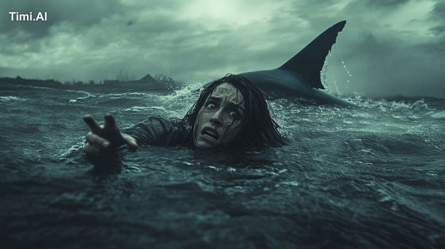 A captivating cinematic image of a dramatic scene at sea, wi