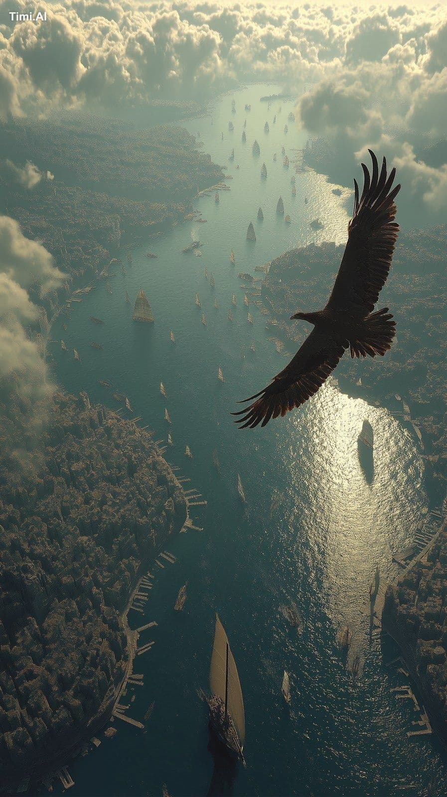 Constantinople in the 1500's, from the above shot of a wide