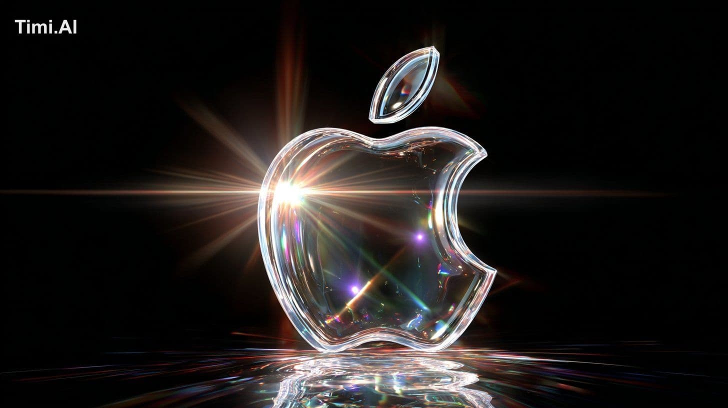 3d render of [logo name/ shape,...] made out of clear glass,
