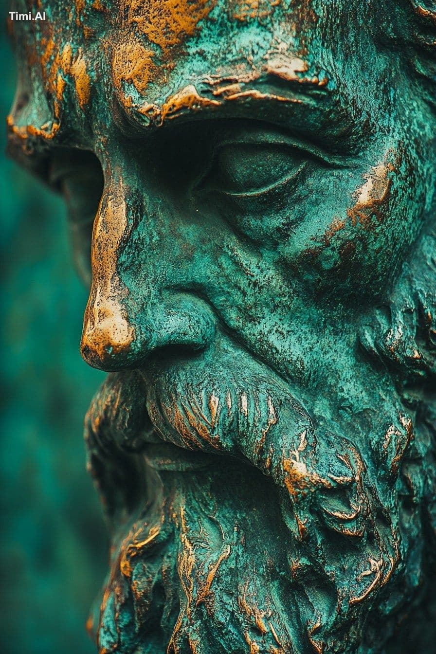 close up of sclupture created by Auguste Rodin and Giacomett