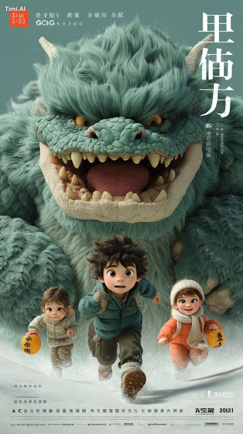 The game poster of the Chinese animation "AI hunter" feature