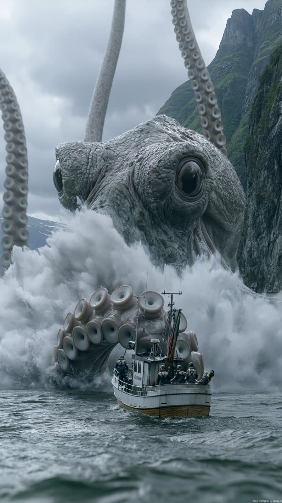 Ultra realistic cinematic live action scene. Sognefjord, Nor