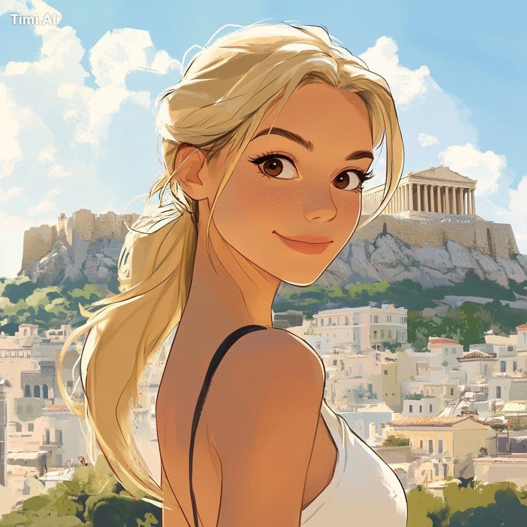 Illustration style, old Disney 2d, a Young blonde Woman with