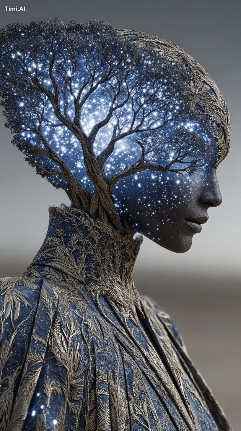 Fashion tree, cinematic, 8k --ar 9:16 --exp 100 --stylize 80