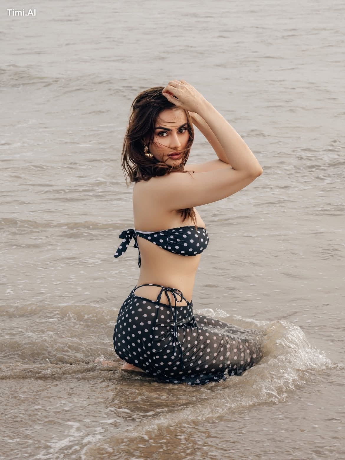 A stunning young Indian woman with flawless natural skin (vi
