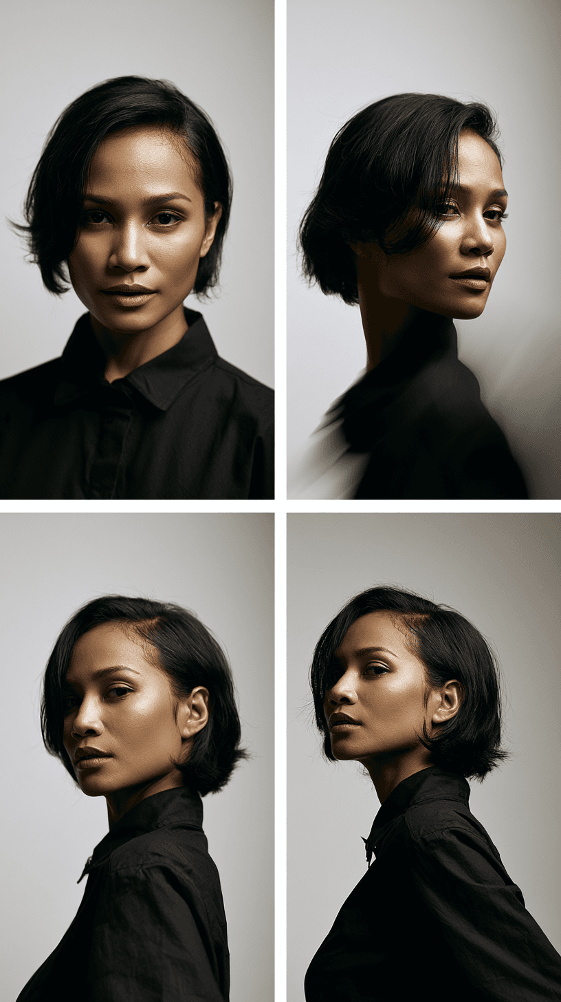 Create a premium high-fashion editorial series featuring a s