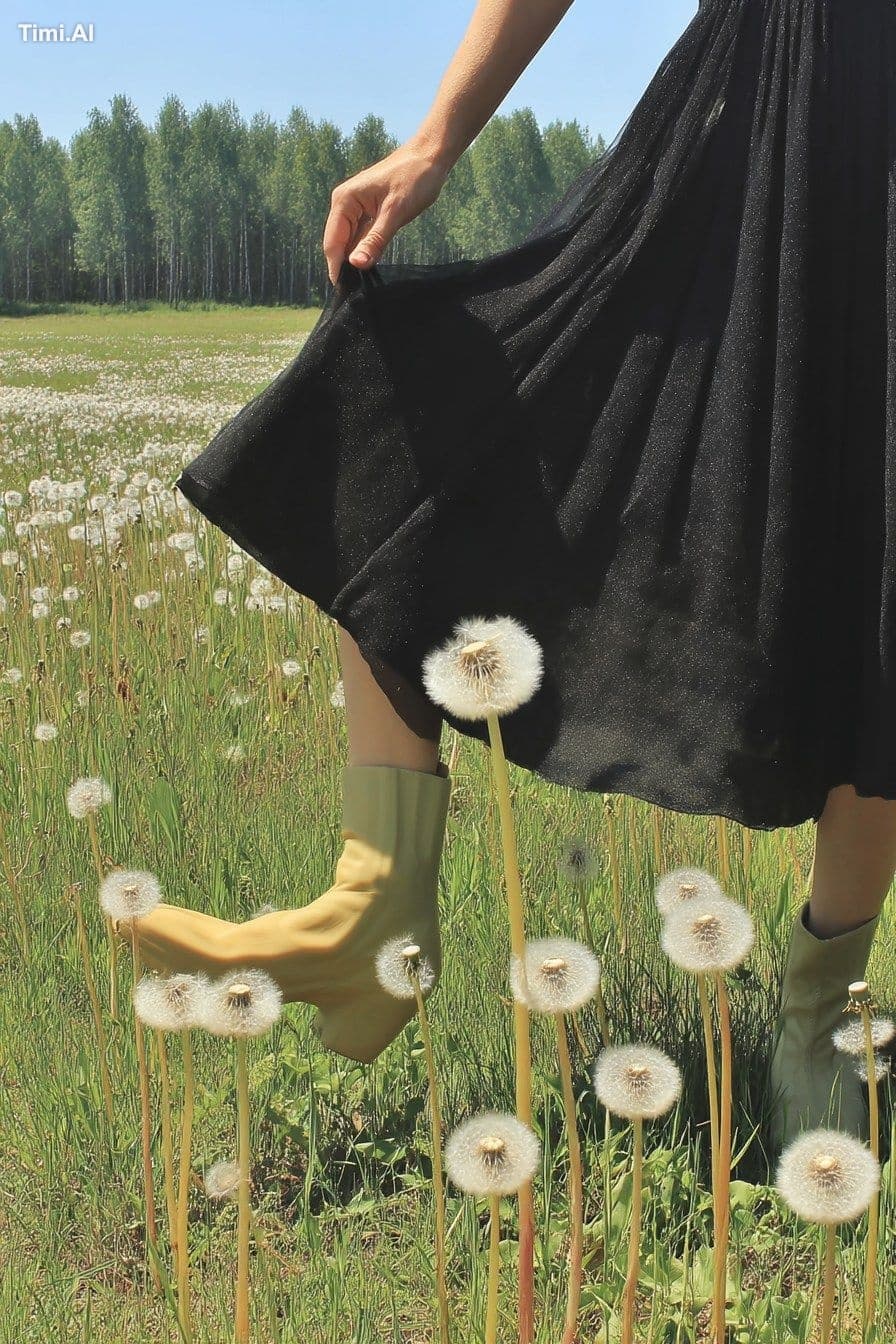Crop shot, A poetic and minimalist summer scene in nature. C