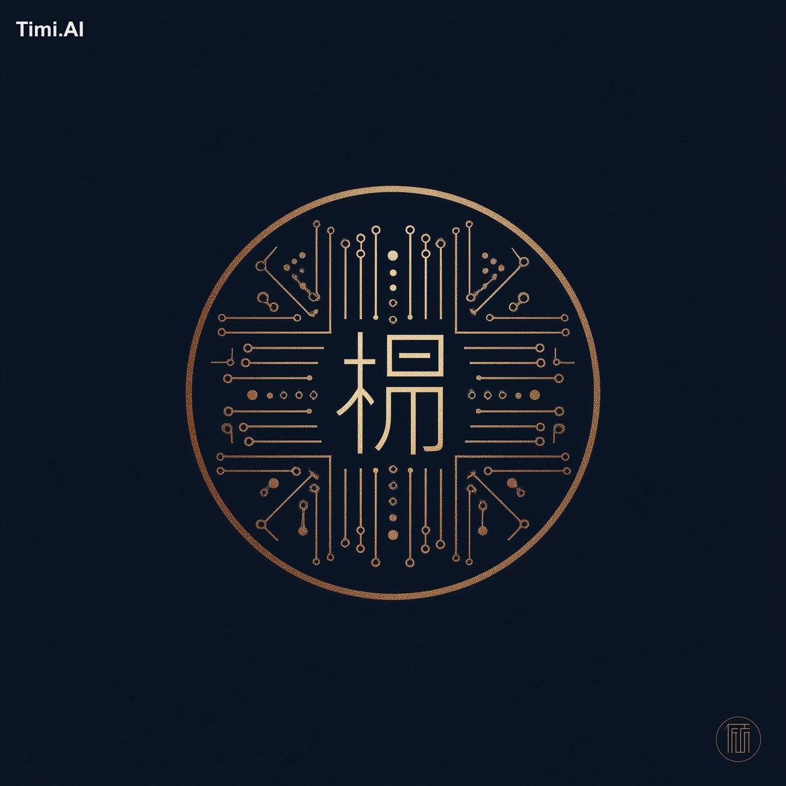 A professional logo design featuring the stylized Chinese ch