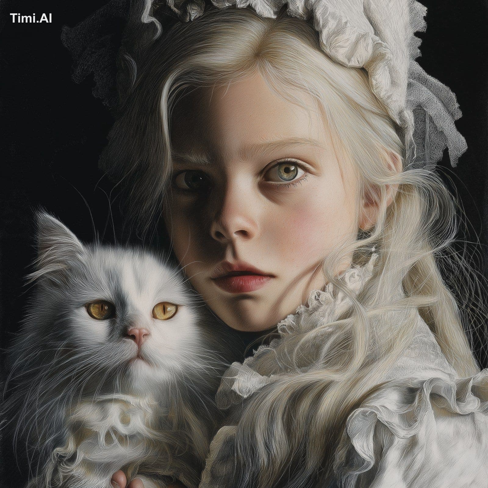 a detailed and realistic colored pencil and charcoal illustr