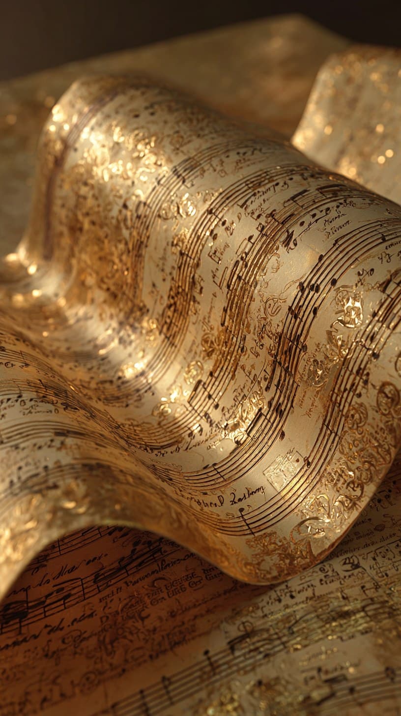 Ancient Russian scrolls gently unfurl, transforming into ele