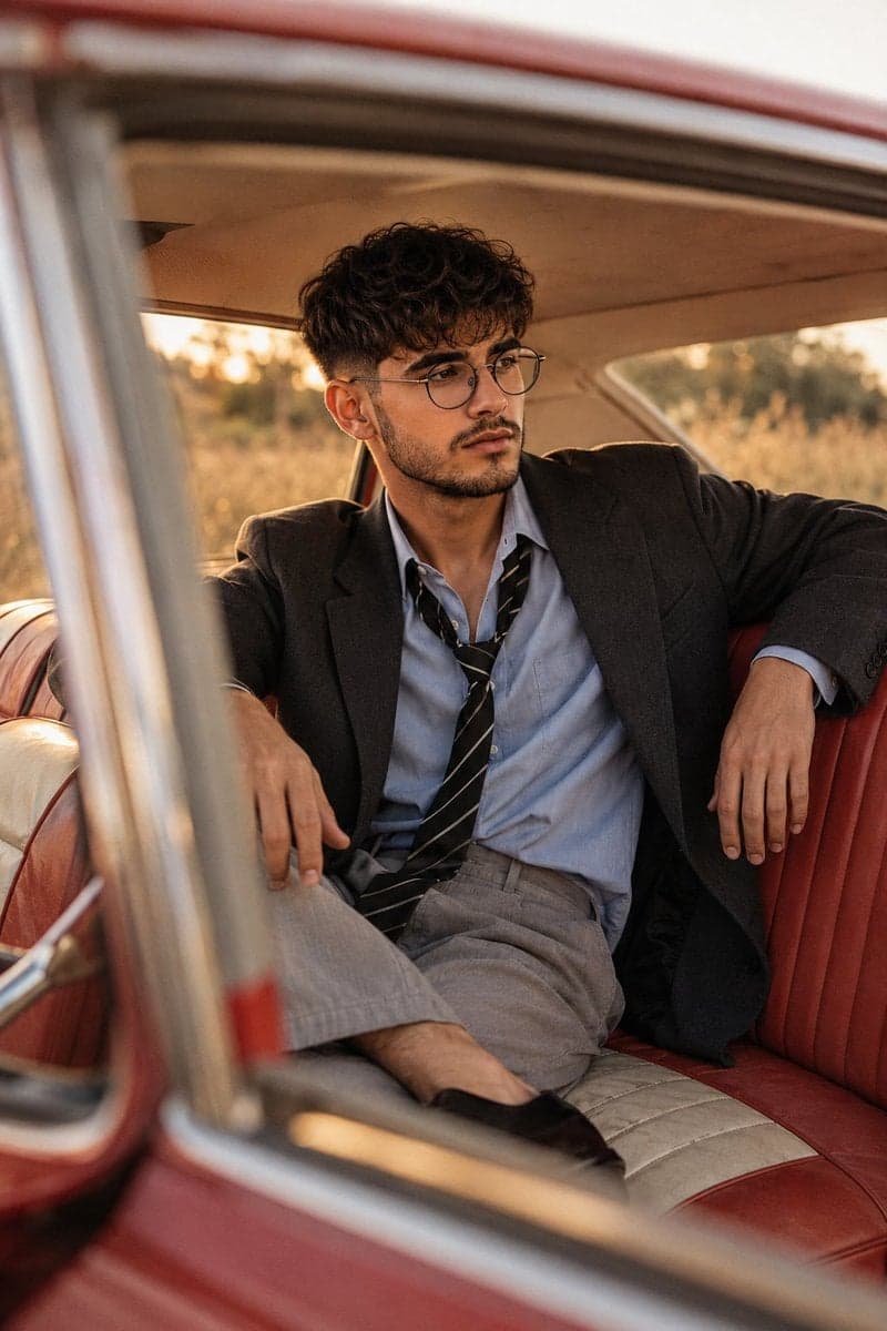 A cinematic lifestyle portrait of a stylish young man a refr