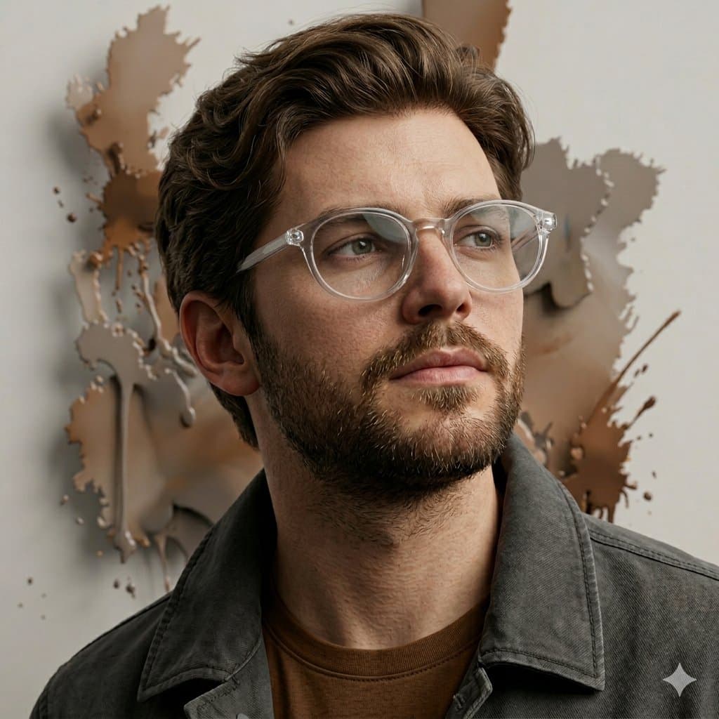 A realistic, high-detail studio portrait of a handsome young