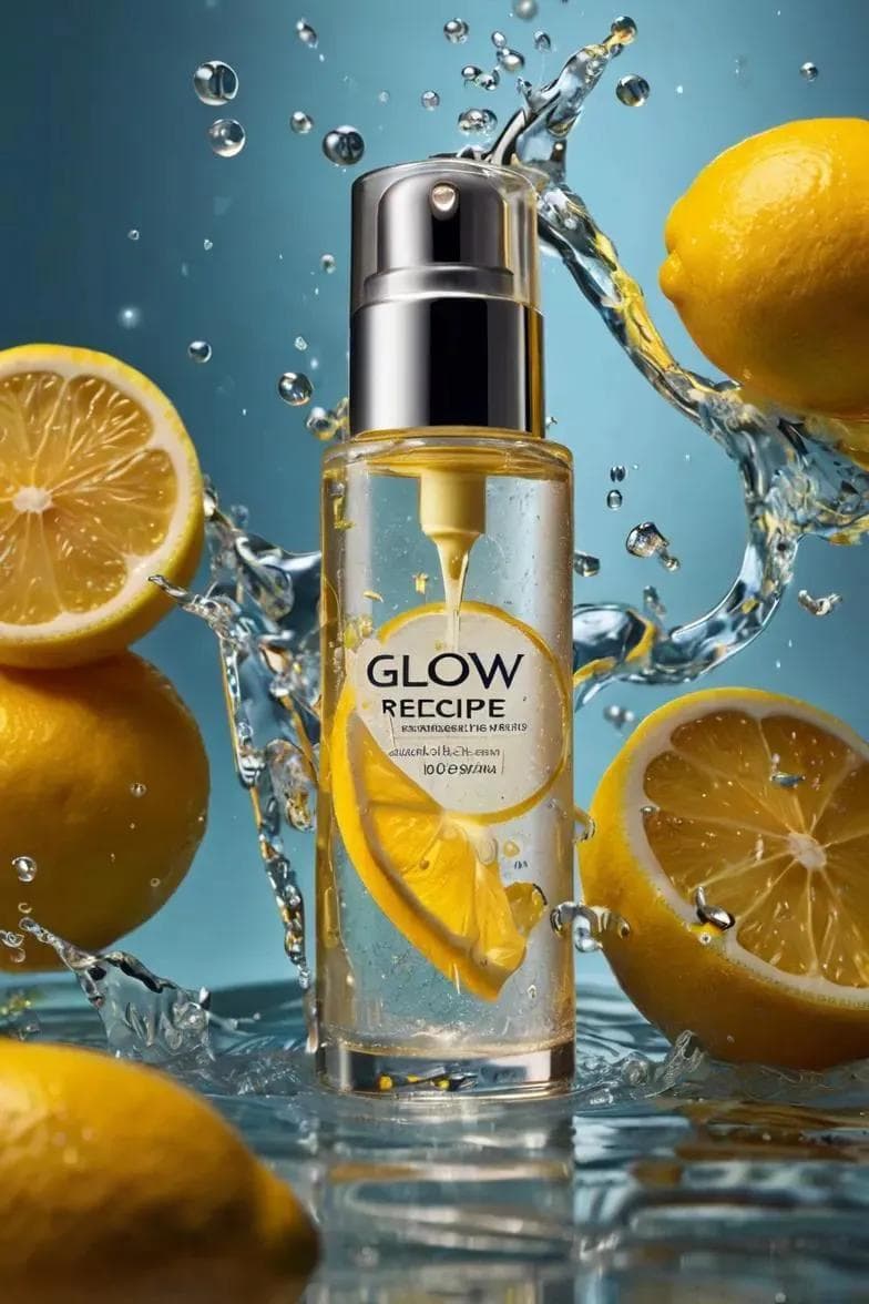 Ultra-realistic skincare advertising photography featuring a