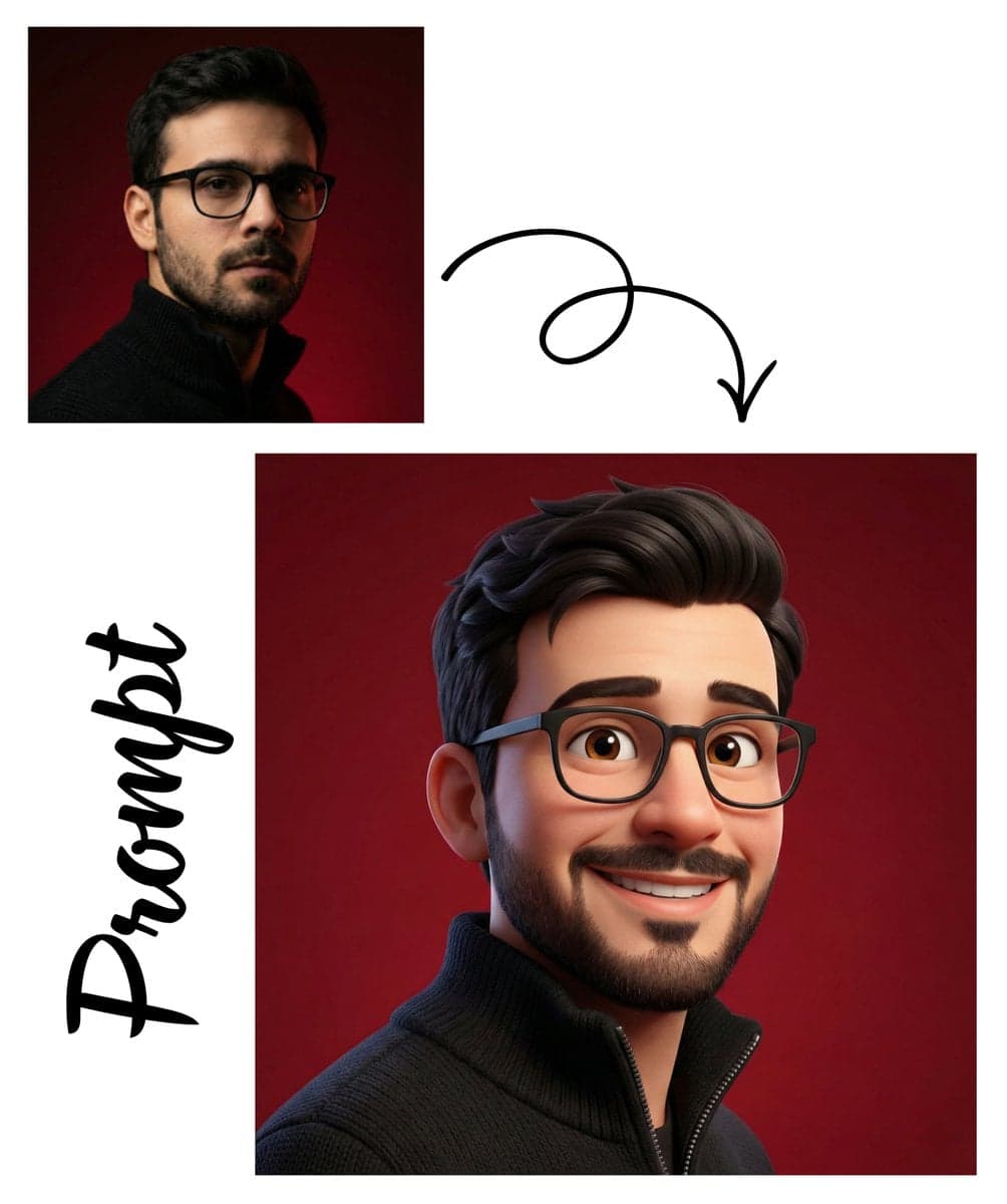Create a high-quality 3D avatar of the person in the uploade