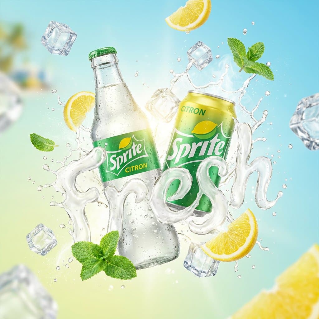 A vibrant, high-end advertising visual of a [PRODUCT NAME] c