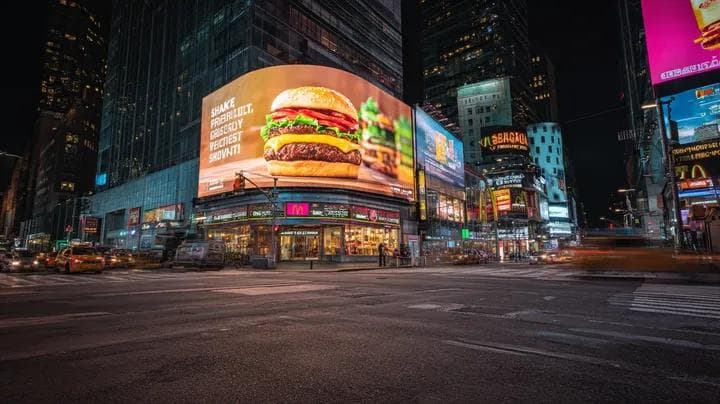Ultra-realistic cinematic night cityscape inspired by Times 