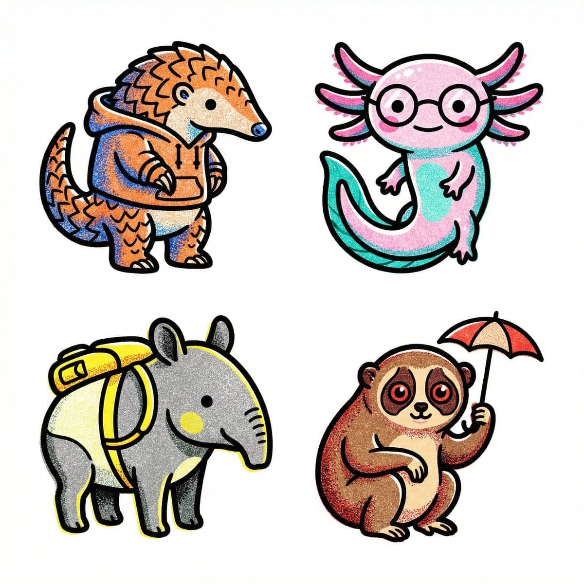 Create a collection of icons representing [a theme], they be
