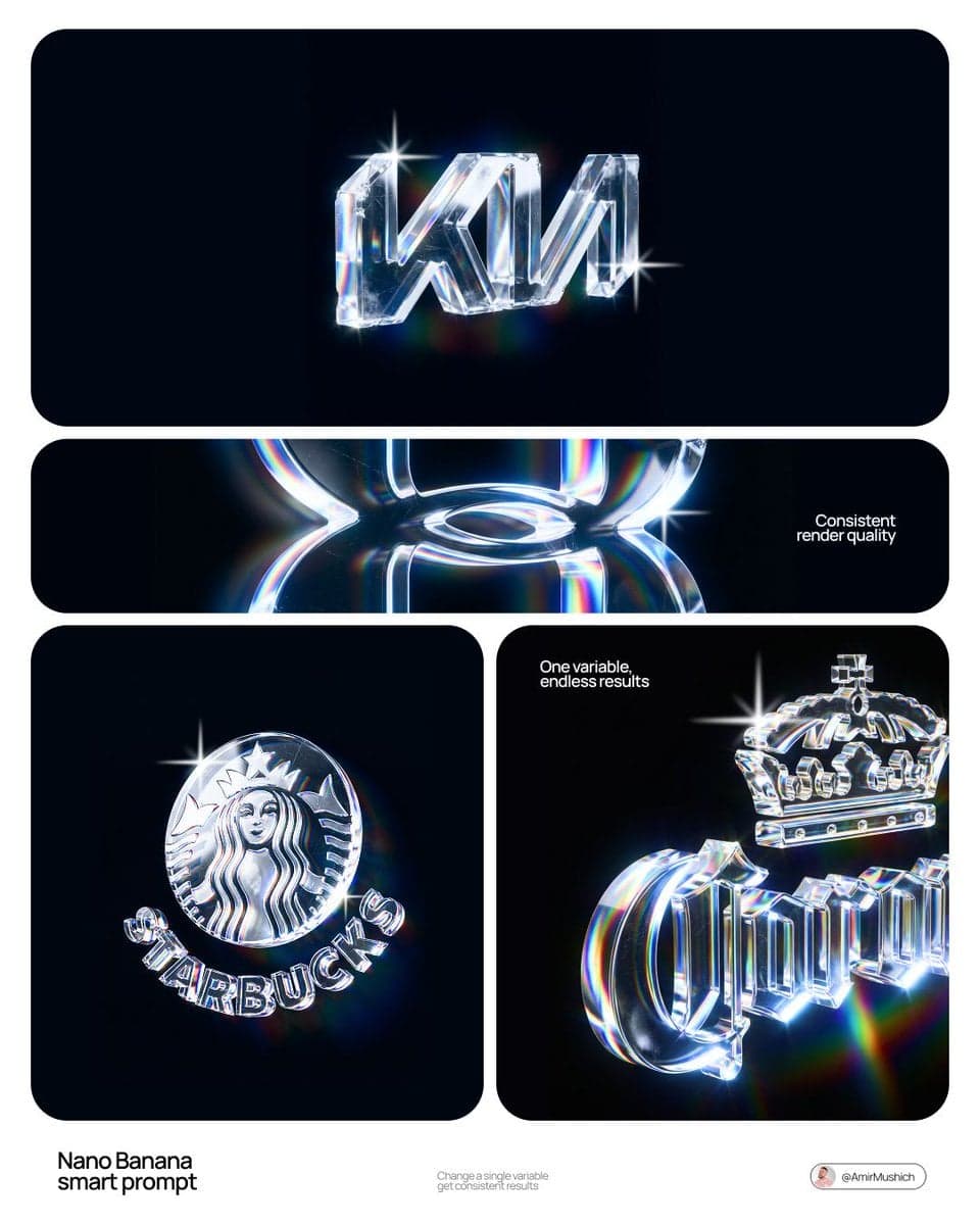 [BRAND NAME]
Act as a CGI Optical Physicist and 3D Type Scul