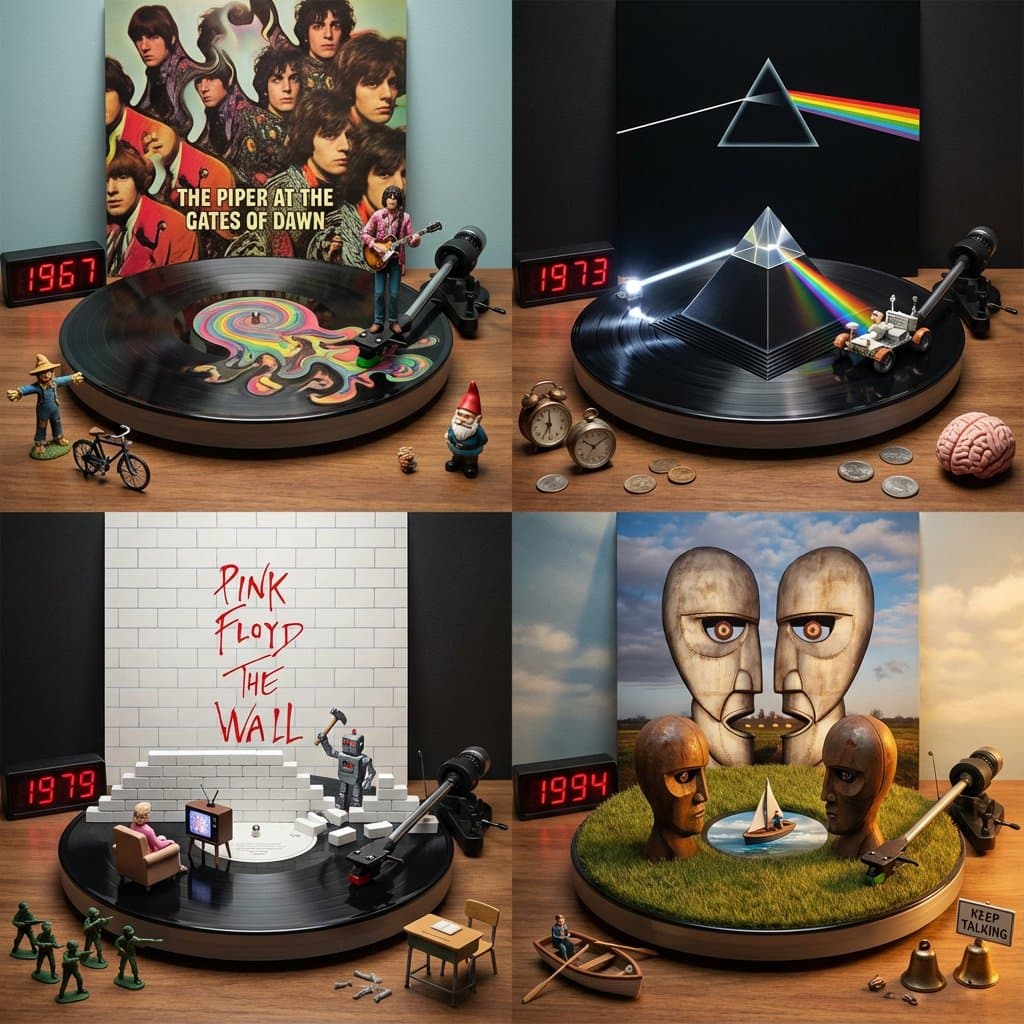 Do this for Pink Floyd: <instruction>
Role: Visual Discograp